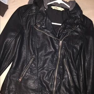 Hollister Black Leather Jacket
